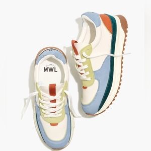 NIB Madewell Trainer Sneakers - Faded Seagrass Multi